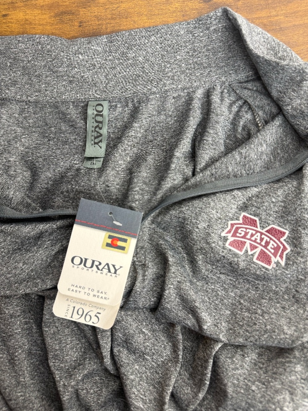 NWT Ouray Sportswear Mississippi State Bulldogs Quarter Zip Pullover 2XL